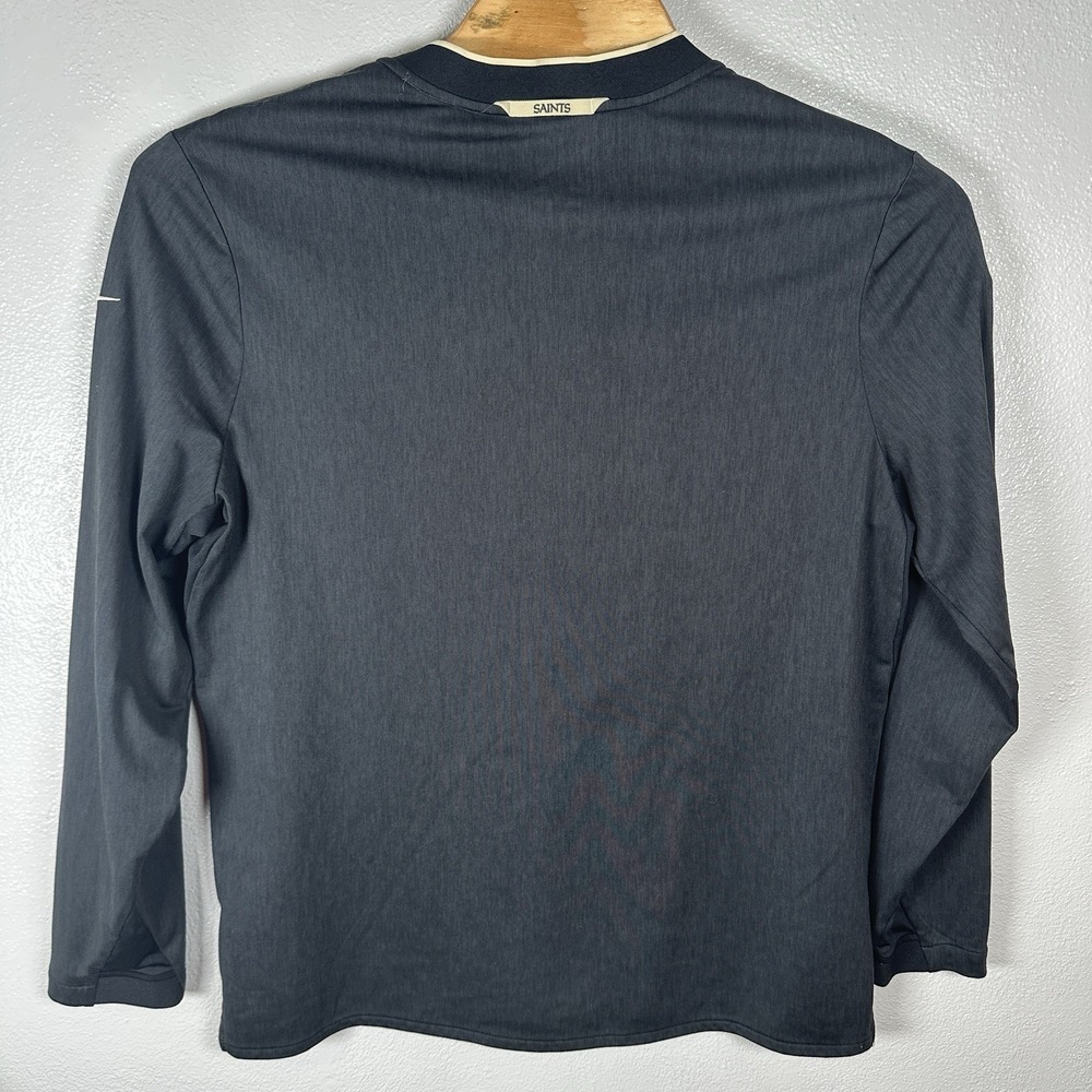 Nike On Field New Orleans Saints 1/4 Zip Pullover Mens XL Gray NFL Performance - Picture 4 of 7